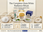Gluta White Complete Skincare Set | Face Wash + Day Cream + Night Cream | Skin Brightening & Anti-Aging | Deep Cleansing Formula