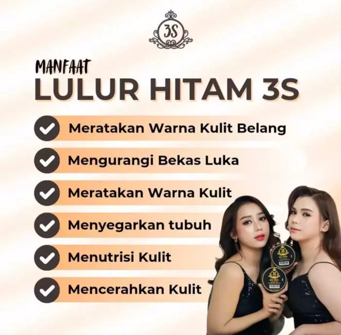 Buy 1 Get 1 Free Lulur Hitam 3S New Formula 250g Niacinamide, Black Rice, Vitamin C & Glycerin