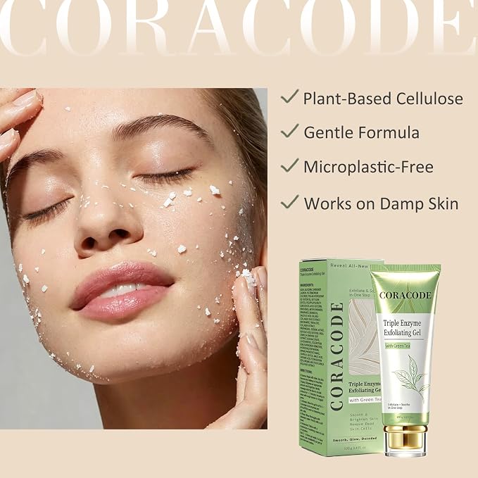 Buy 1 Get 1 FREE CORACODE Triple Enzyme Exfoliating Gel | 100g Each