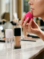 Huda Beauty Ultimate Complexion Set - Foundation, Primer & Beauty Blender Sponge | Professional Makeup Kit