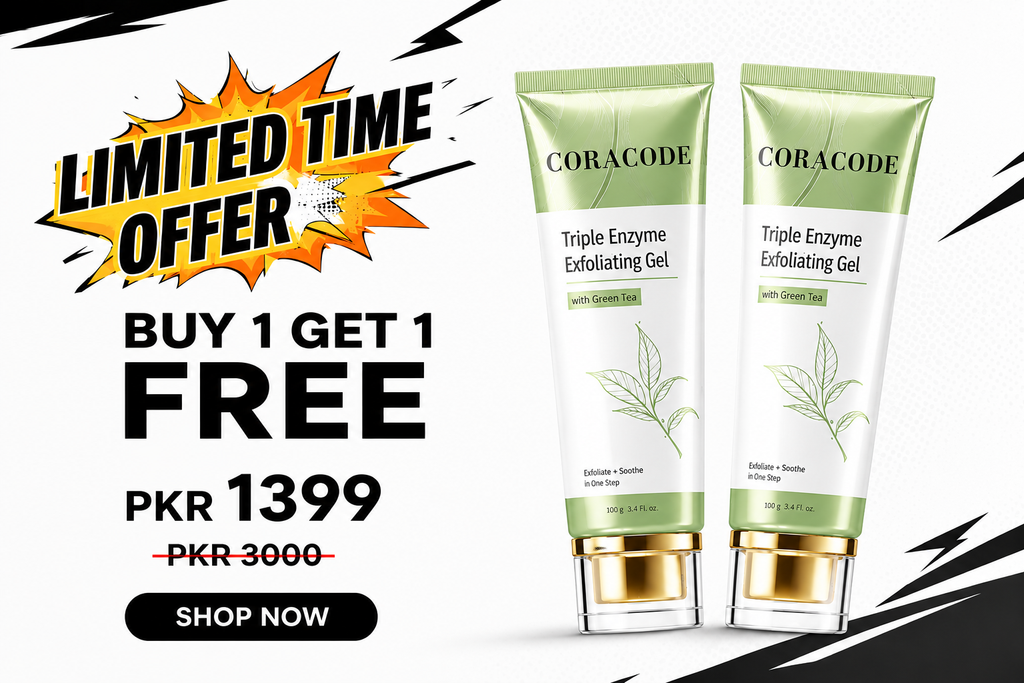 Buy 1 Get 1 FREE CORACODE Triple Enzyme Exfoliating Gel | 100g Each