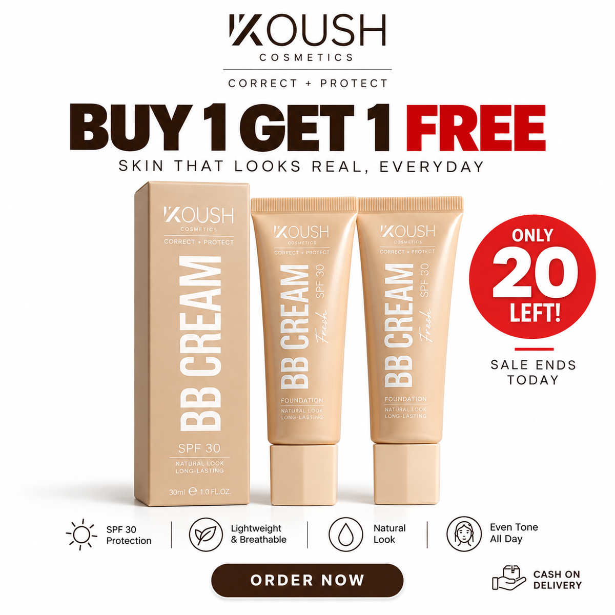 BB CREAM FOUNDATION FUSION SPF30 (40ml)