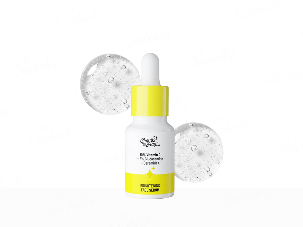 Chemist At Play 10% Vitamin C Brightening Face Serum | 2% Glucosamine + Ceramides | 30ml