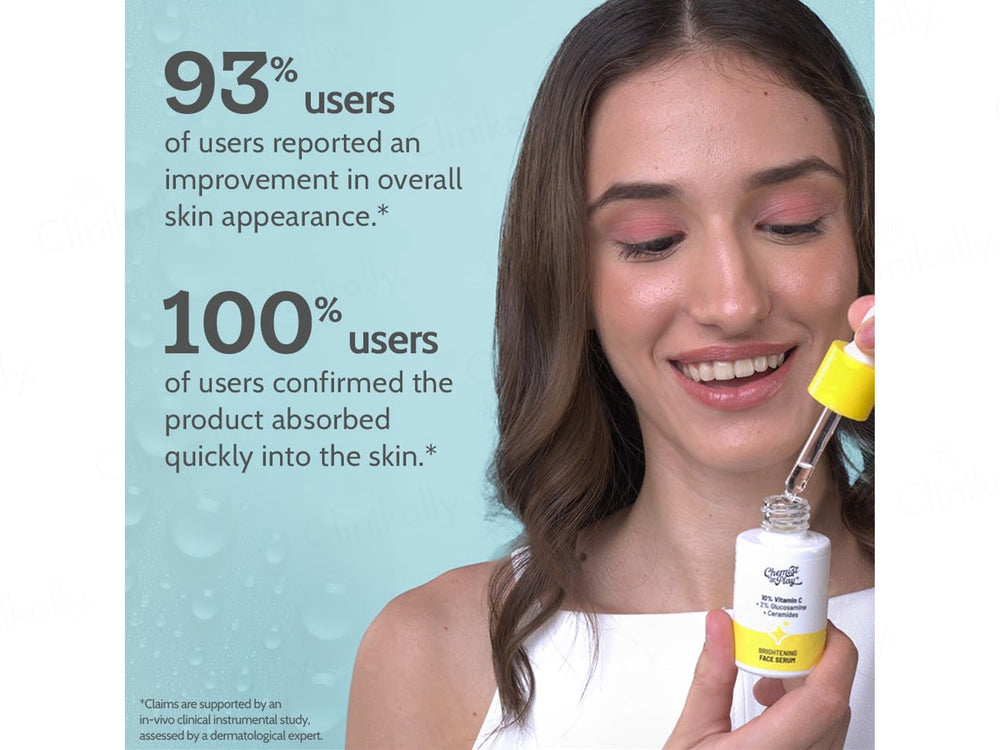 Chemist At Play 10% Vitamin C Brightening Face Serum | 2% Glucosamine + Ceramides | 30ml