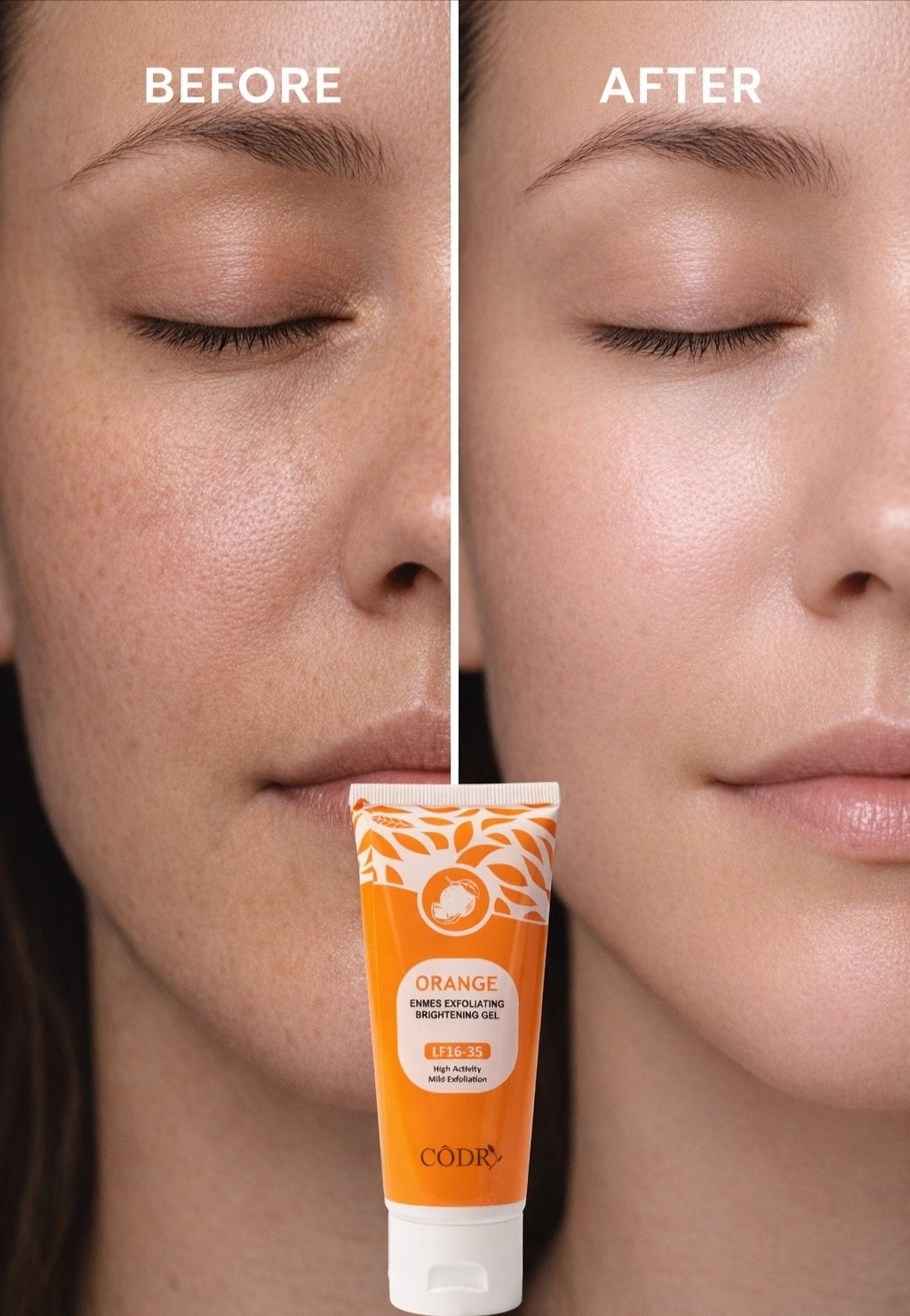 GLAMIQ - CODRA Orange Enzymes Exfoliating Brightening Gel LF16-35 | Natural Face Scrub |