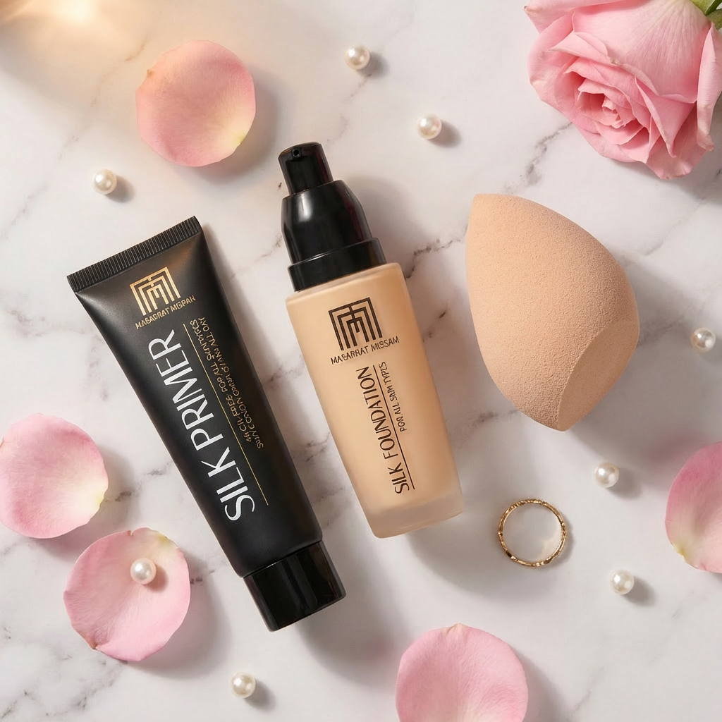 Flawless Base Bundle – Primer, Foundation & Beauty Sponge (Only Rs.1999)