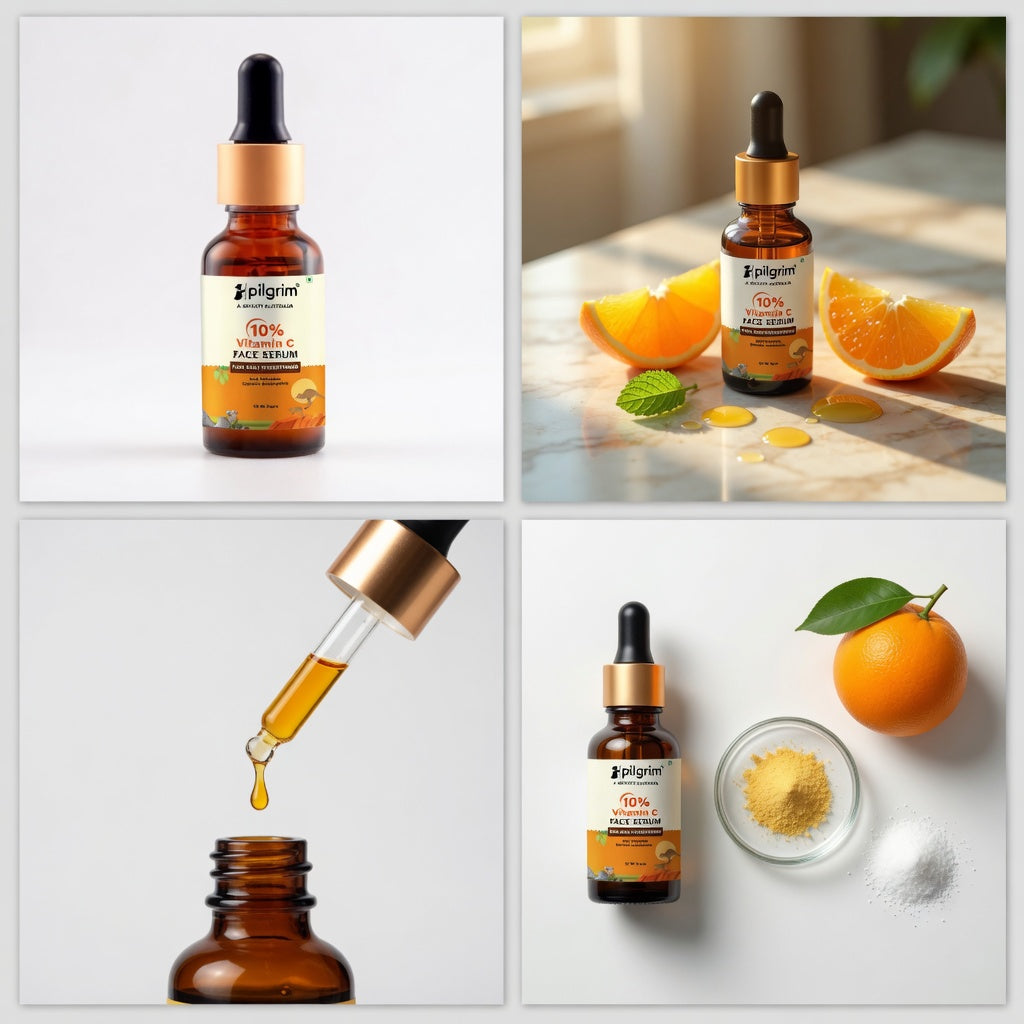 Pilgrim 10% Vitamin C Face Serum Pakistan - Glowing Brighter Skin in 5 Days | Reduces Dark Spots | Men & Women