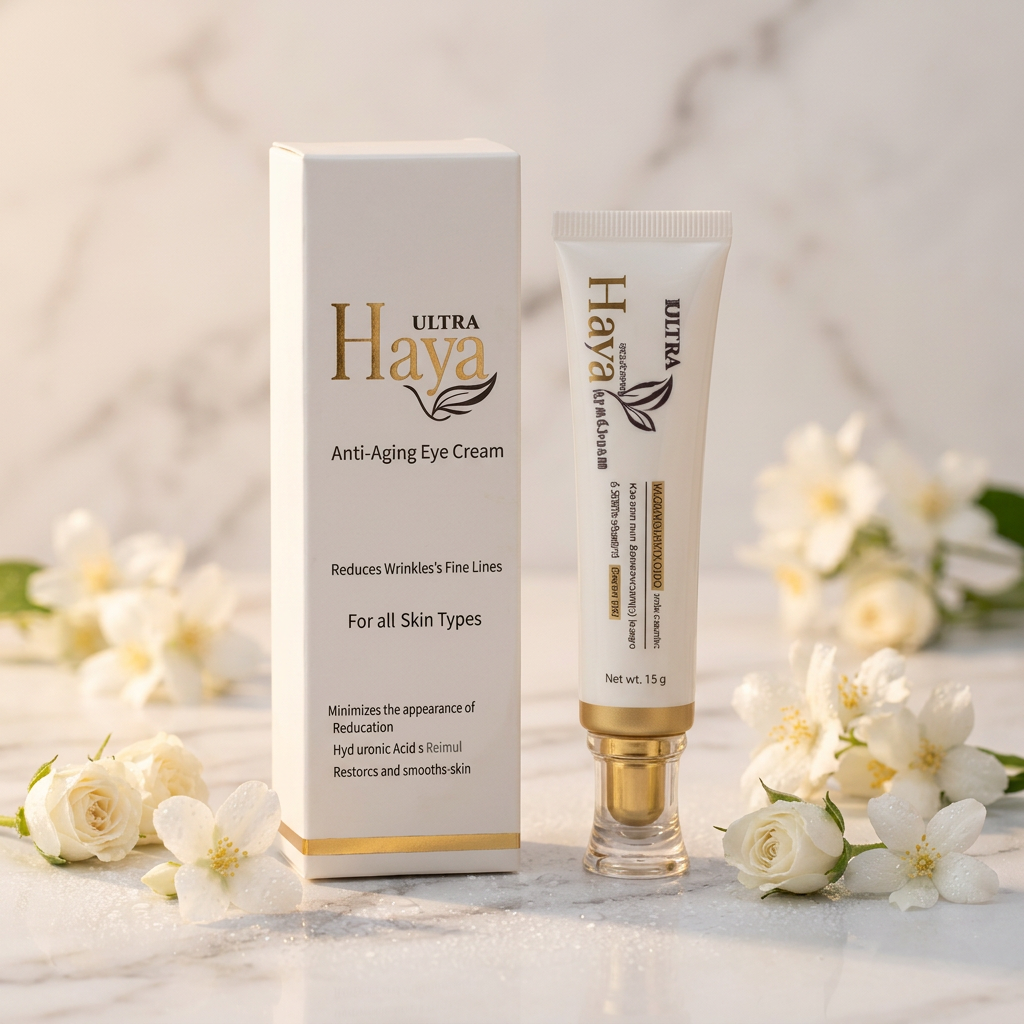 Ultra Haya Anti-Aging Eye Cream - Reduces Wrinkles & Fine Lines - Hyaluronic Acid & Retinol - For All Skin Types - 15g