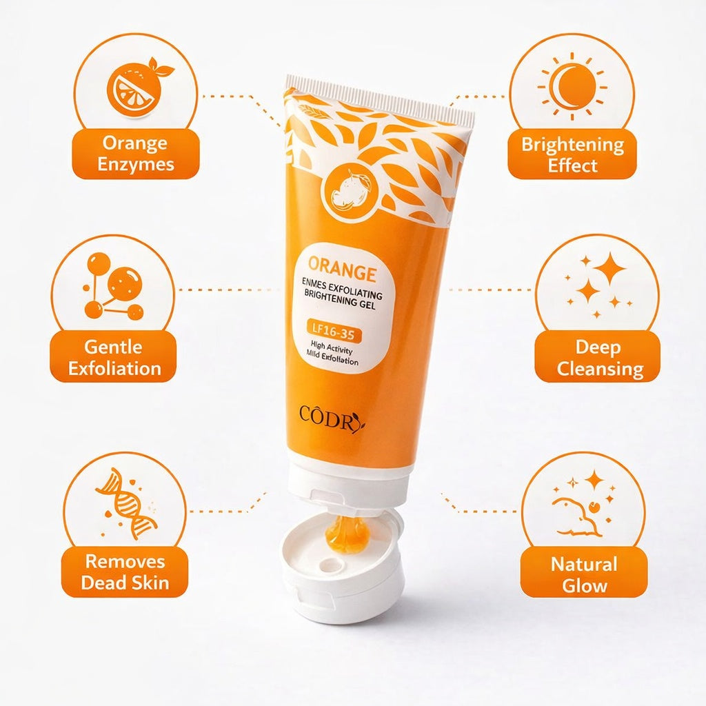 GLAMIQ - CODRA Orange Enzymes Exfoliating Brightening Gel LF16-35 | Natural Face Scrub |