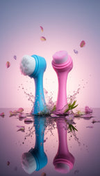 Facial Cleansing Brush 2-Piece Combo | Deep Pore Cleansing & Exfoliation | Silicone Face Massager