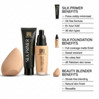 Flawless Base Bundle – Primer, Foundation & Beauty Sponge (Only Rs.1999)
