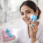Facial Cleansing Brush 2-Piece Combo | Deep Pore Cleansing & Exfoliation | Silicone Face Massager