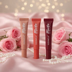 HUDAMOJI Matte Liquid Lipstick Bundle | 3 Gorgeous Shades | Long-Lasting Soft Matte Finish | Professional Lip Color Set