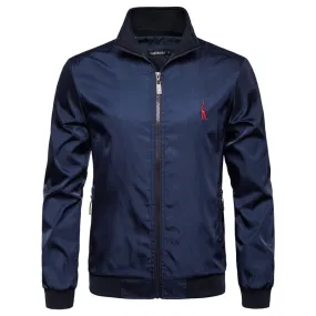 NEW AUTUMN WINTER STAND COLLAR ZIPPER JACKET MEN STREET WEAR FASHION